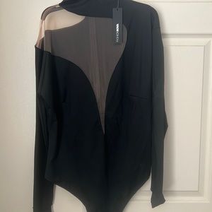 Plus Size Fashion Nova Mesh Bodysuit